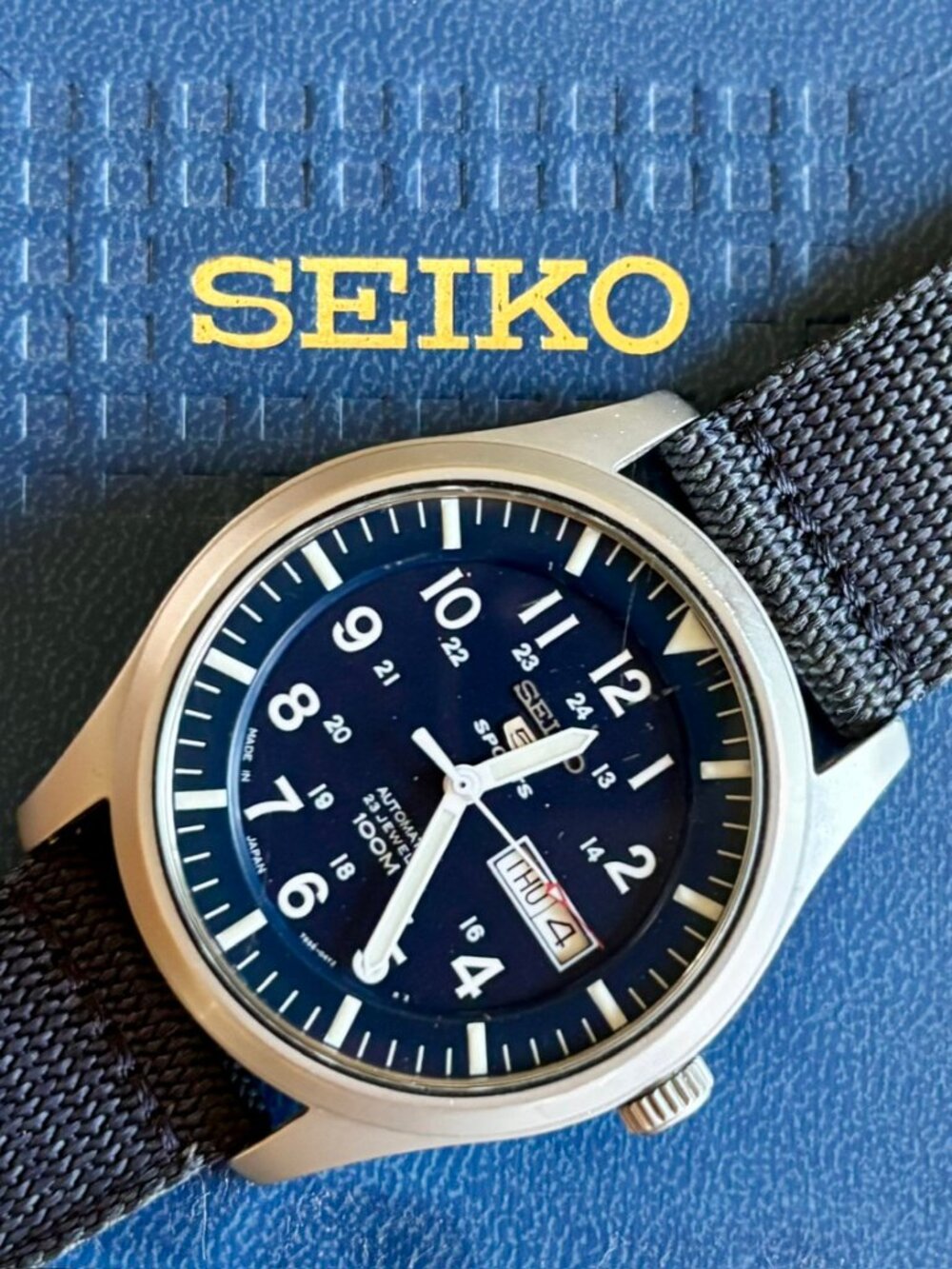 Seiko 5 Sports Blue Men's Watch - SNZG11J1 (Made in Japan)